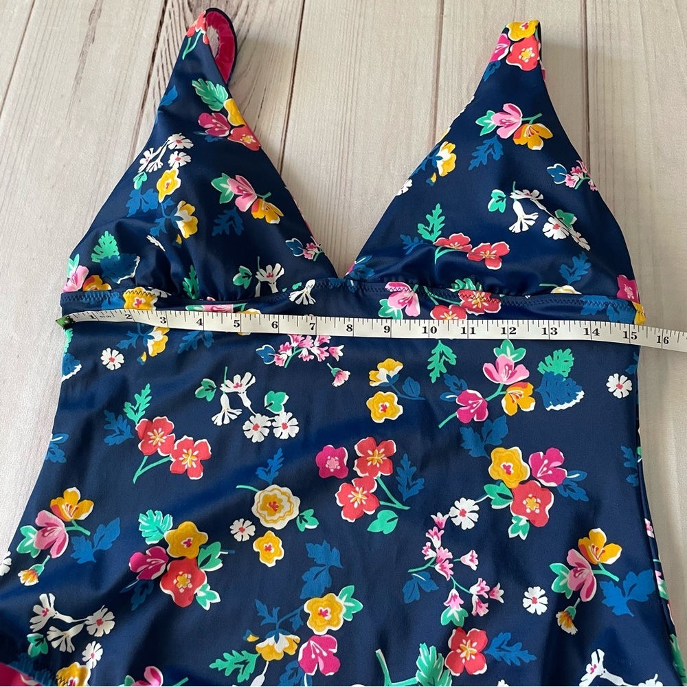 Vera Bradley Reversible One Piece Floral Swimsuit Women’s 16 | XL Blue Pink Boho - Picture 10 of 15